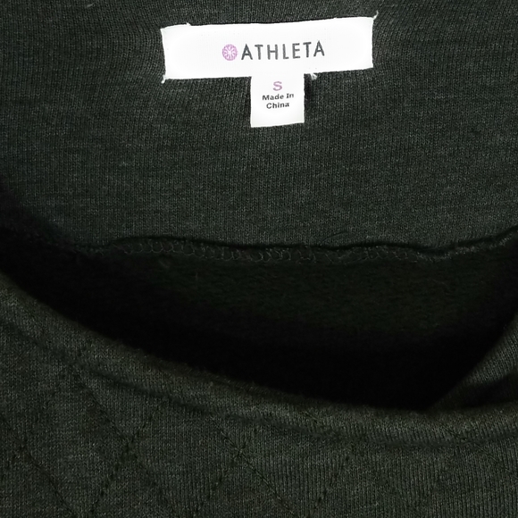 ATHLETA Womens Belvedere Quilted Moto Jacket in Olive Green Size S - Picture 9 of 11